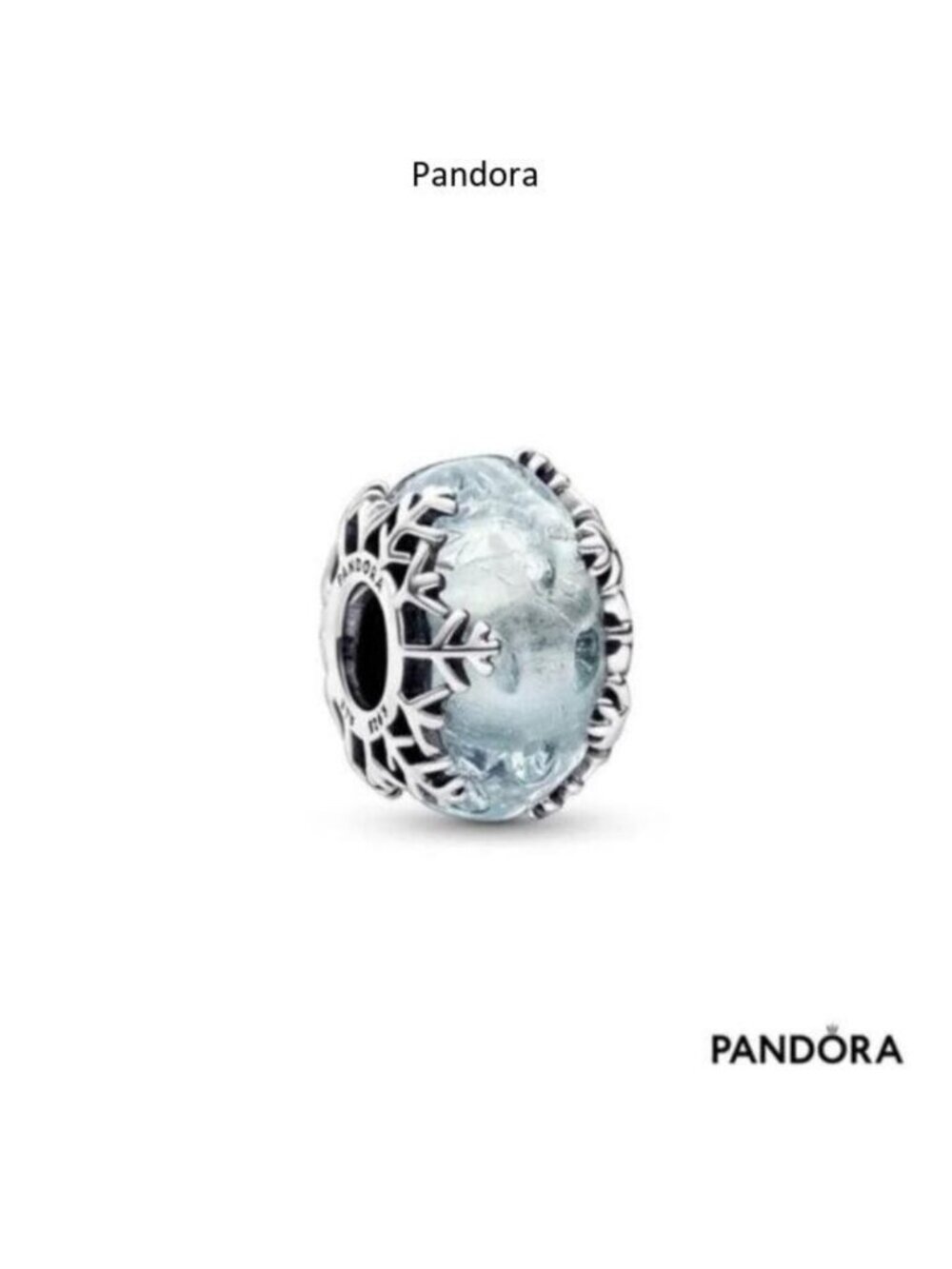 Pandora Winter Blue Snowflake Murano Charm